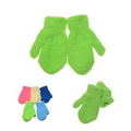 Kids' Plush Thick Half Cashmere Mittens